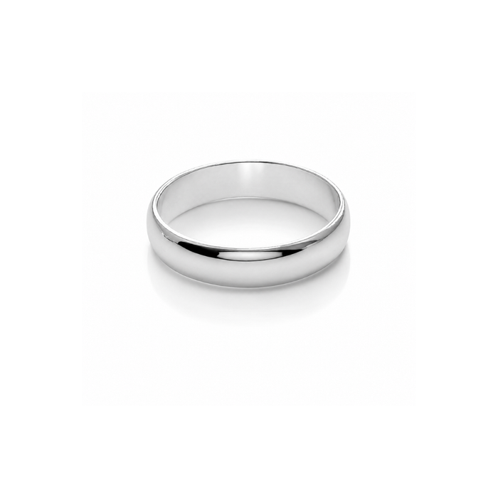 925 Sterling Silver 4.5mm Court Band