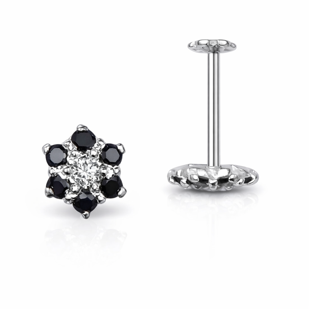 Seven Star Silver Ear Studs
