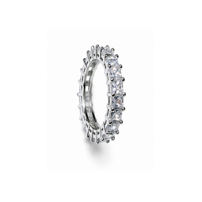 925 Silver Princess Cut 3mm Eternity Band