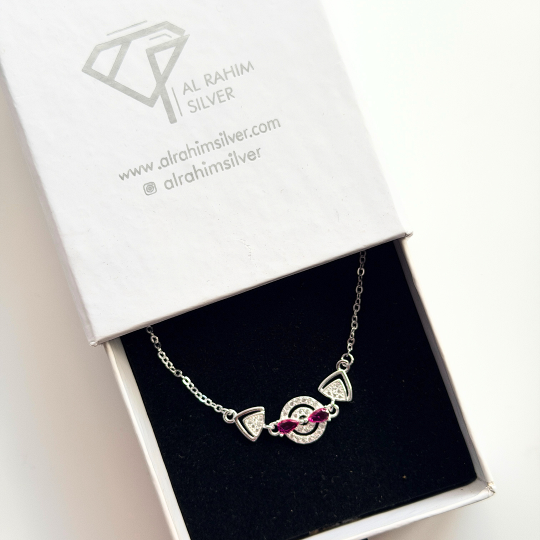 Circle Charm Silver Bracelet