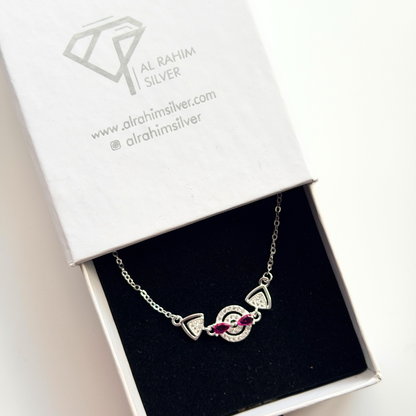 Circle Charm Silver Bracelet