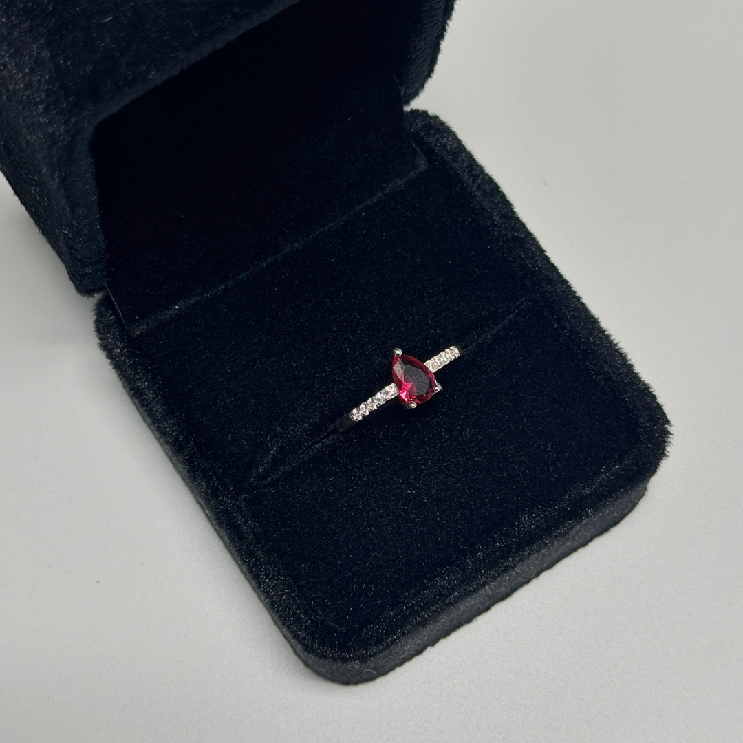 Pear Shaped Solitaire Ring