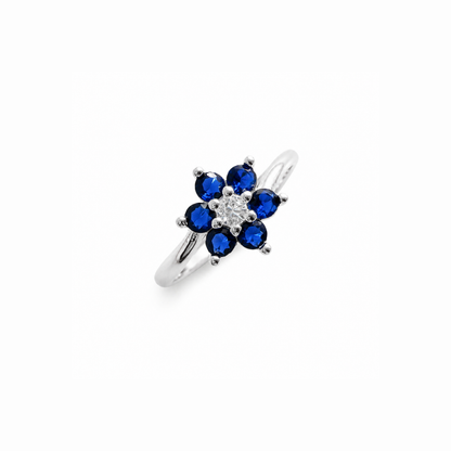 Six Petals Silver Ring
