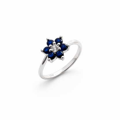 Six Petals Silver Ring