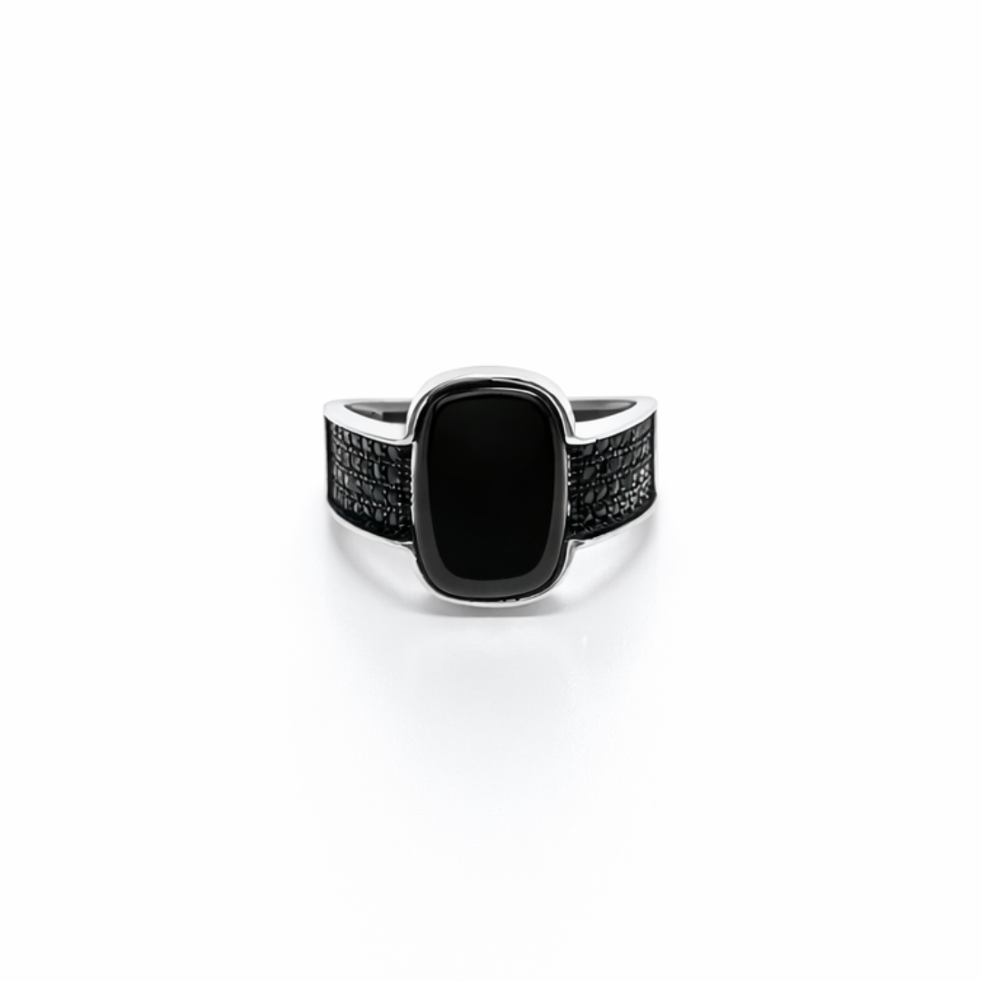 Black Oval Statement Ring