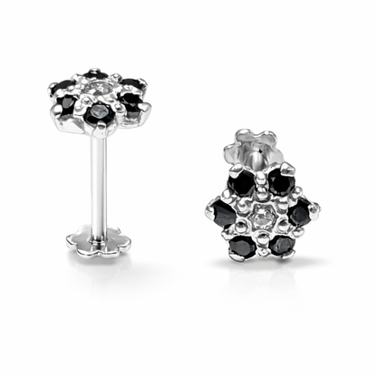 Seven Star Silver Ear Studs