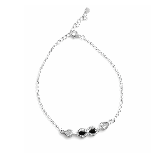 Infinity Charm Silver Bracelet
