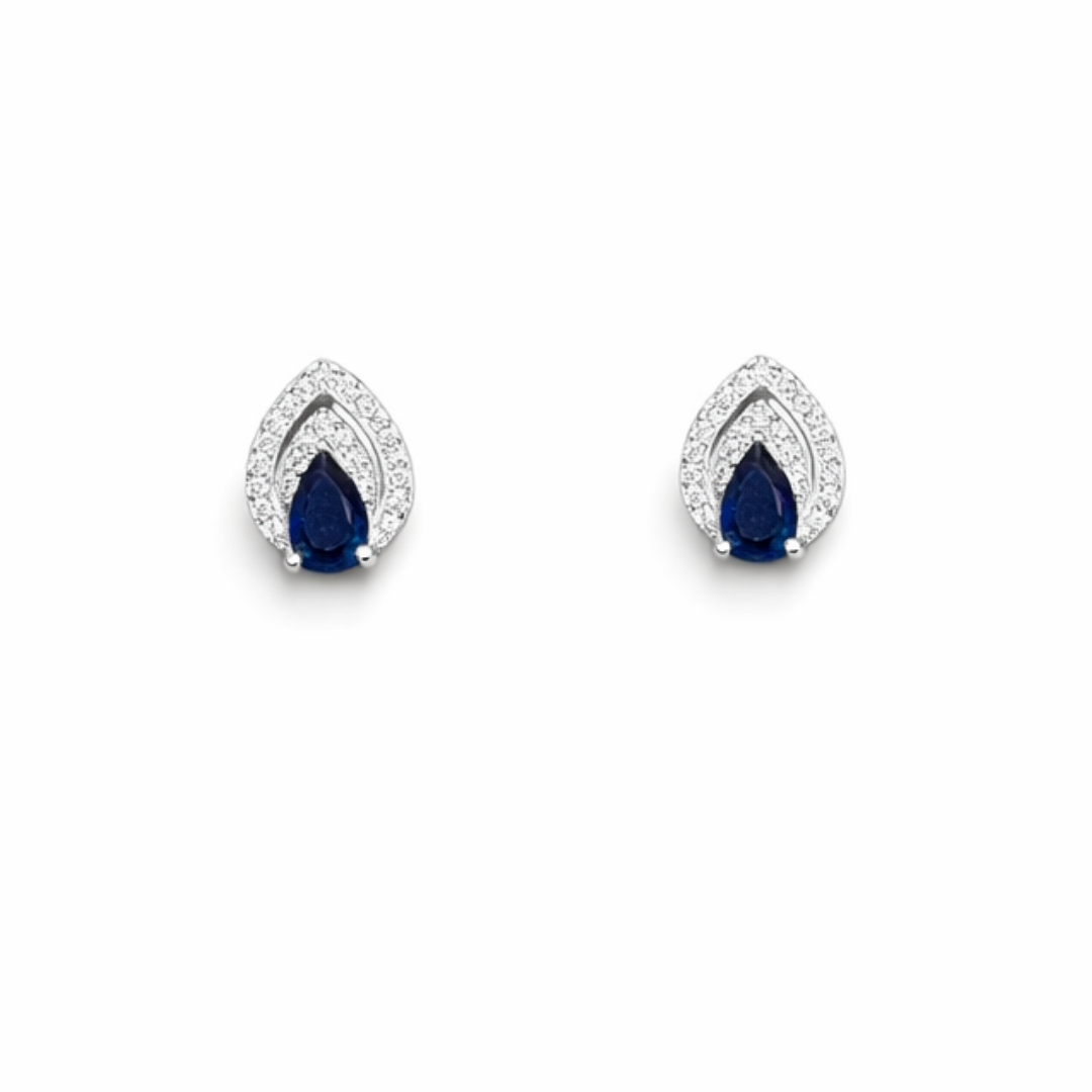 Teardrop Silver Pendant Set