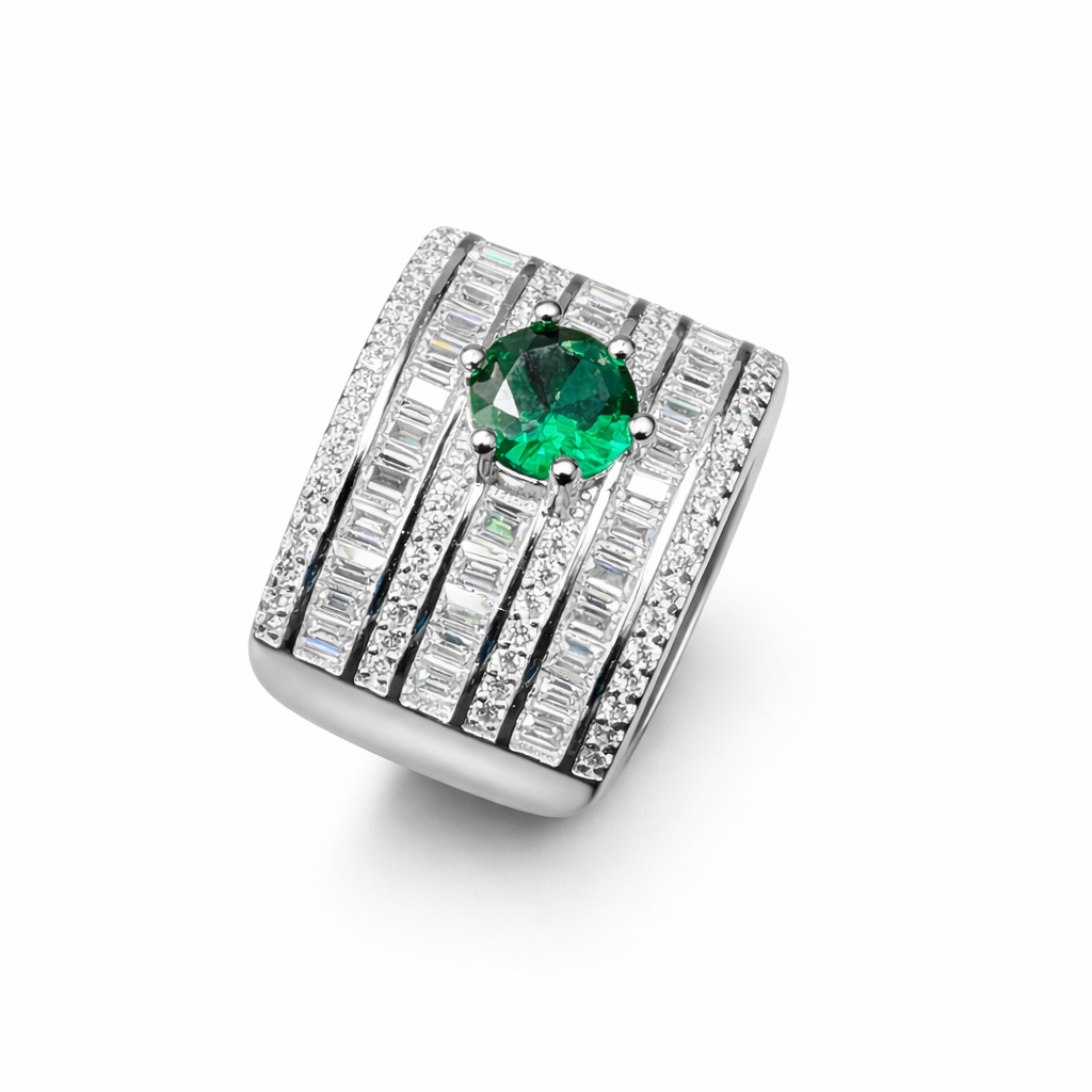 Signature Column Silver Ring