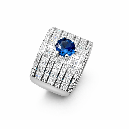Signature Column Silver Ring