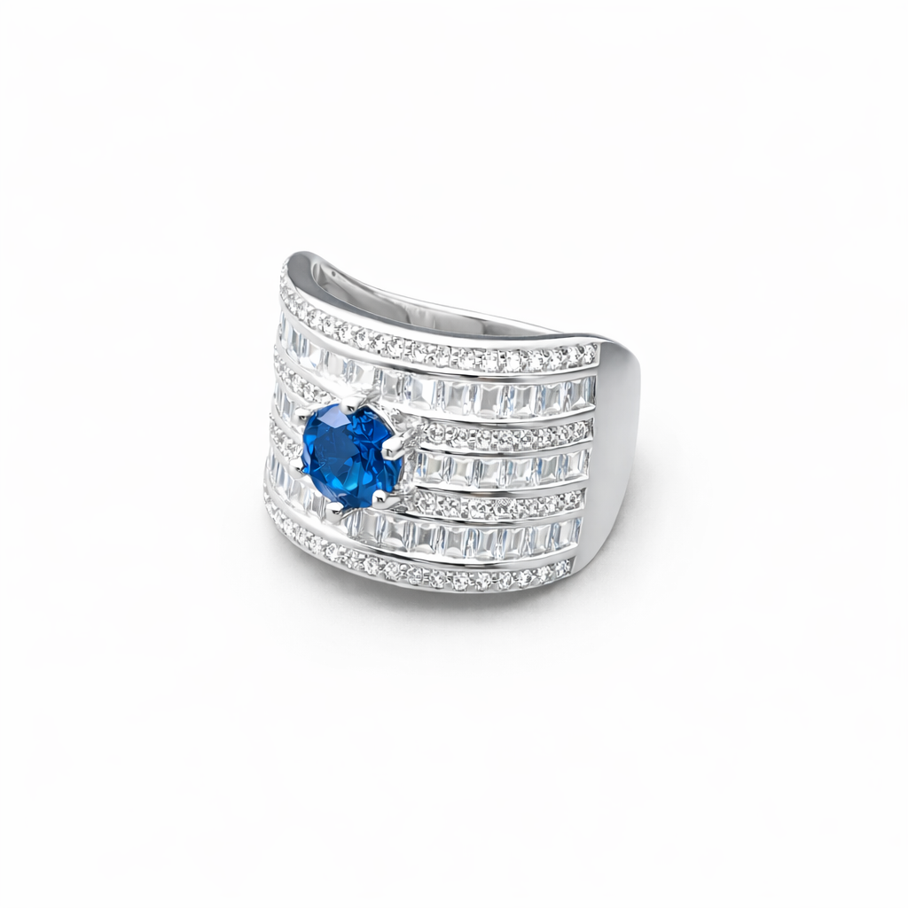 Signature Column Silver Ring