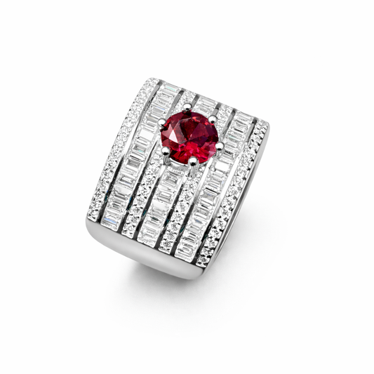 Signature Column Silver Ring