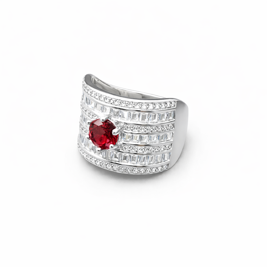 Signature Column Silver Ring