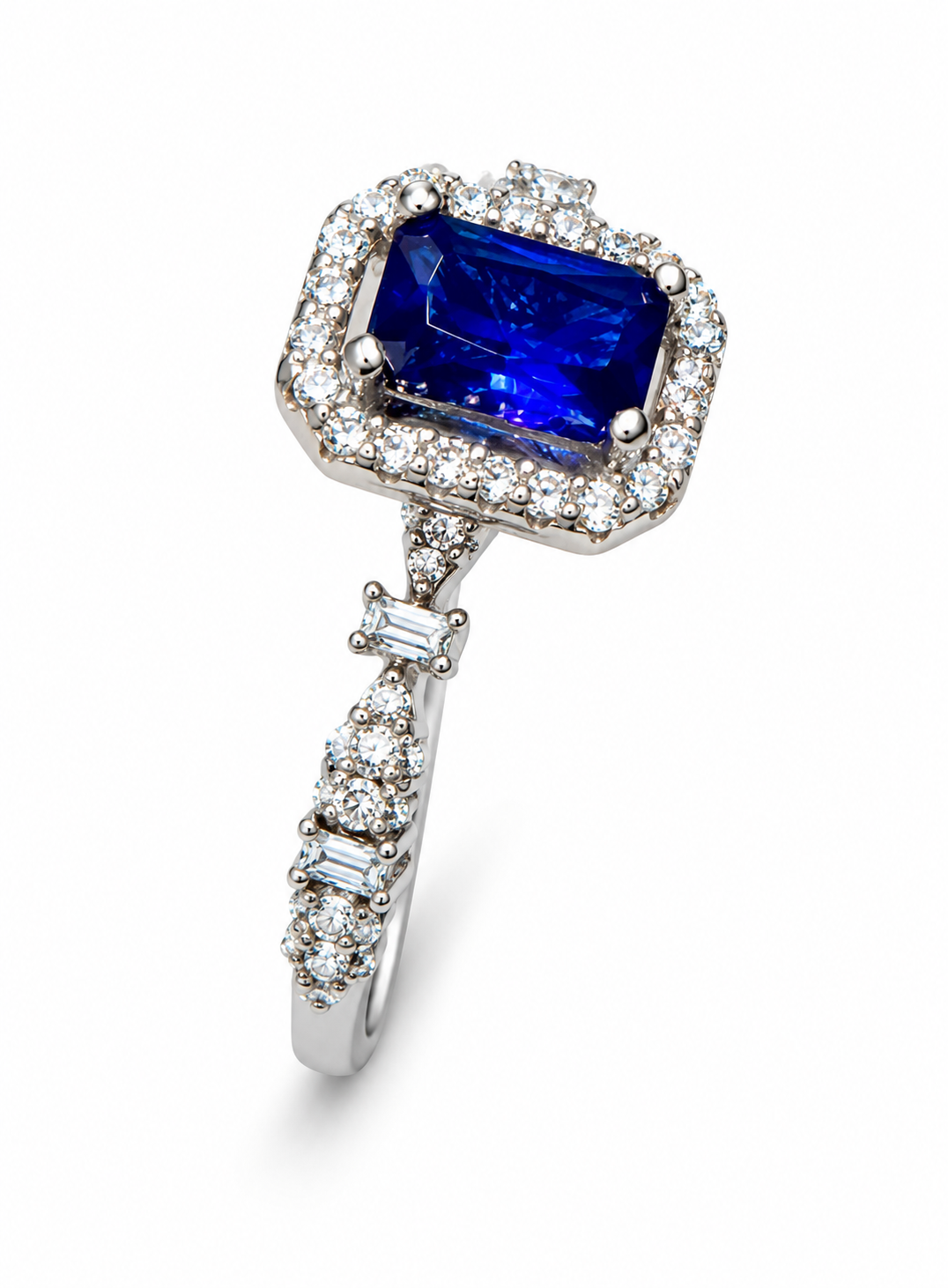Radiant-Cut halo Engagement Ring