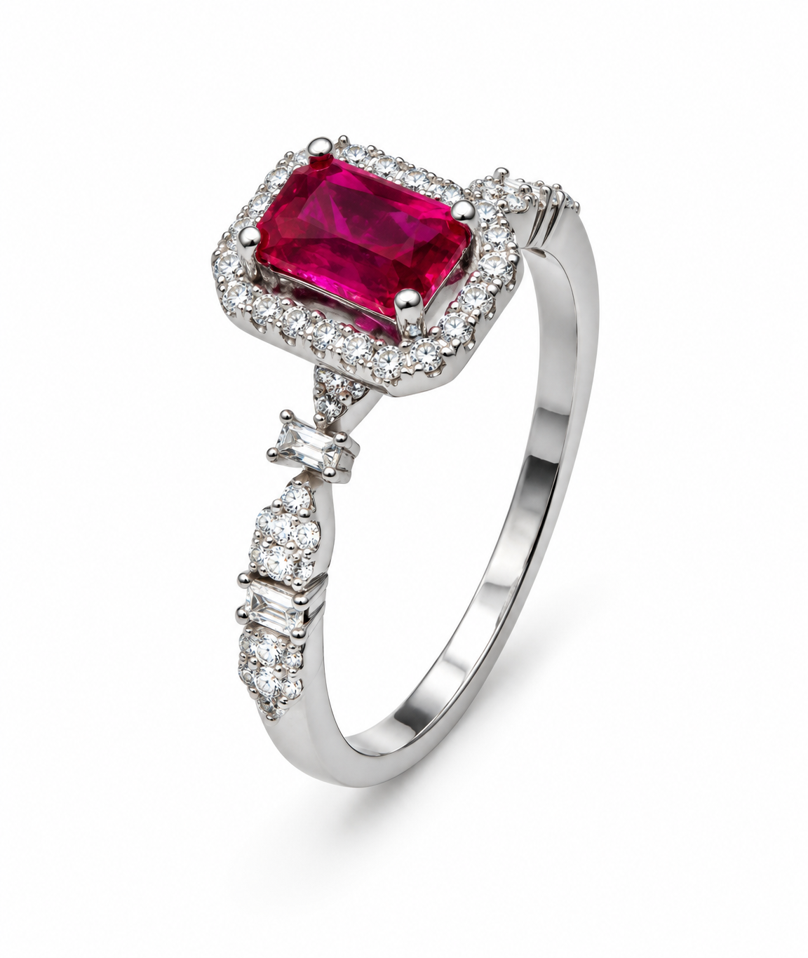 Radiant-Cut halo Engagement Ring