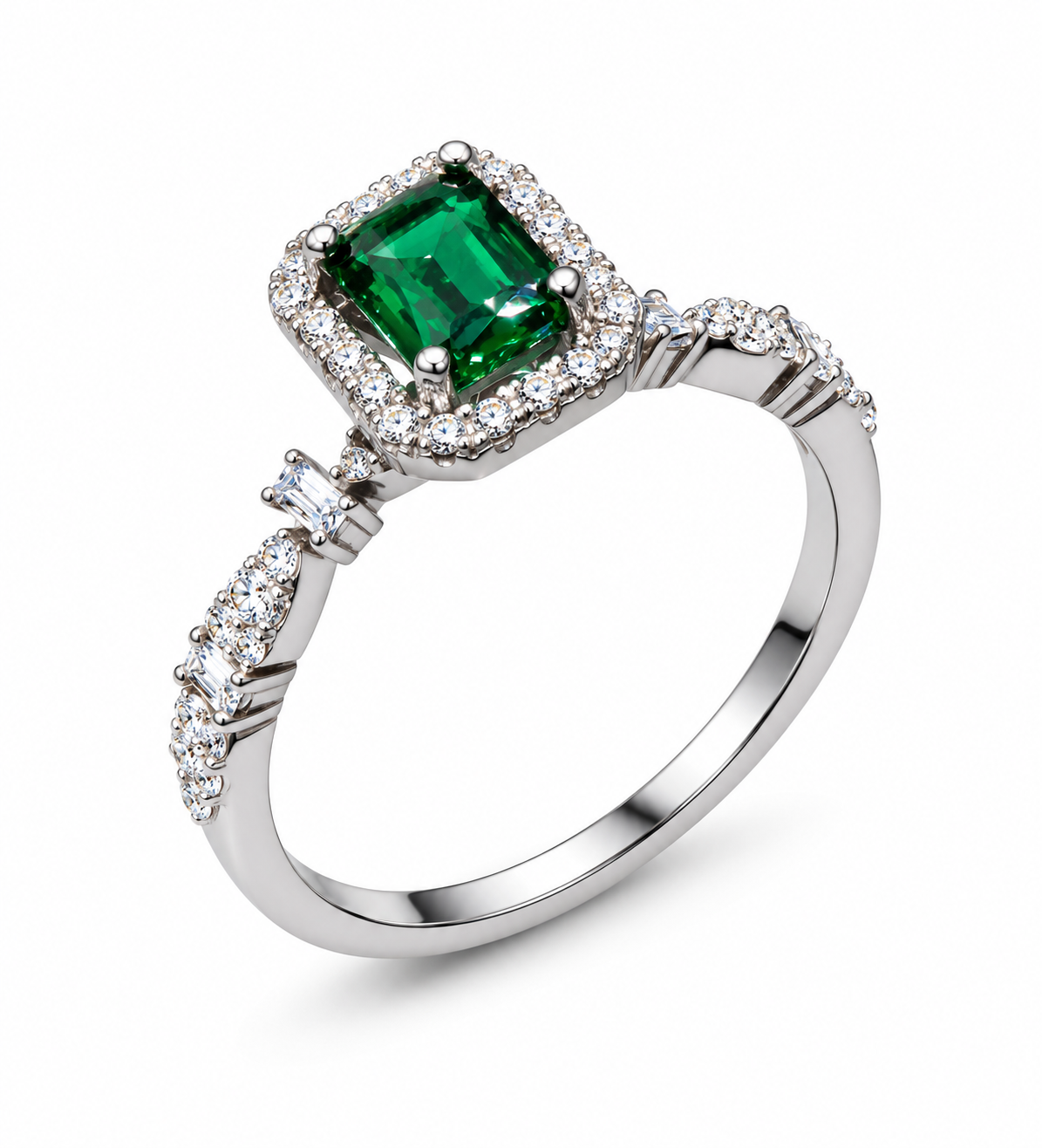 Radiant-Cut halo Engagement Ring