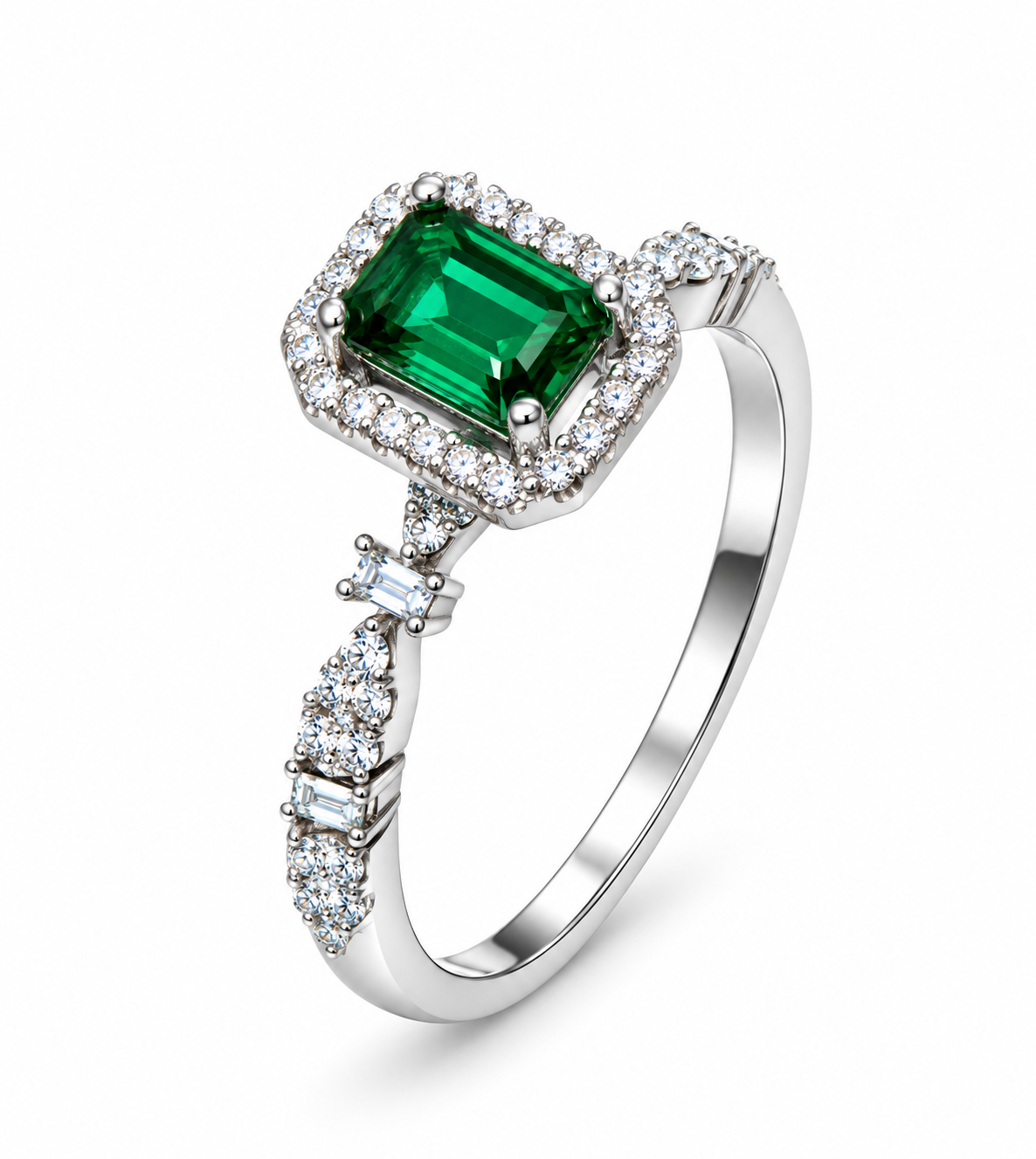 Radiant-Cut halo Engagement Ring