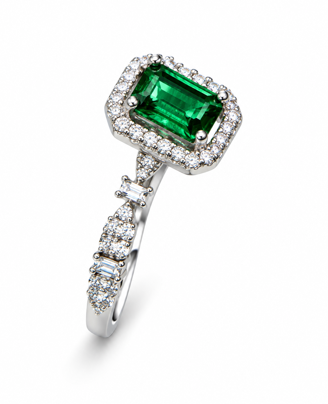 Radiant-Cut halo Engagement Ring