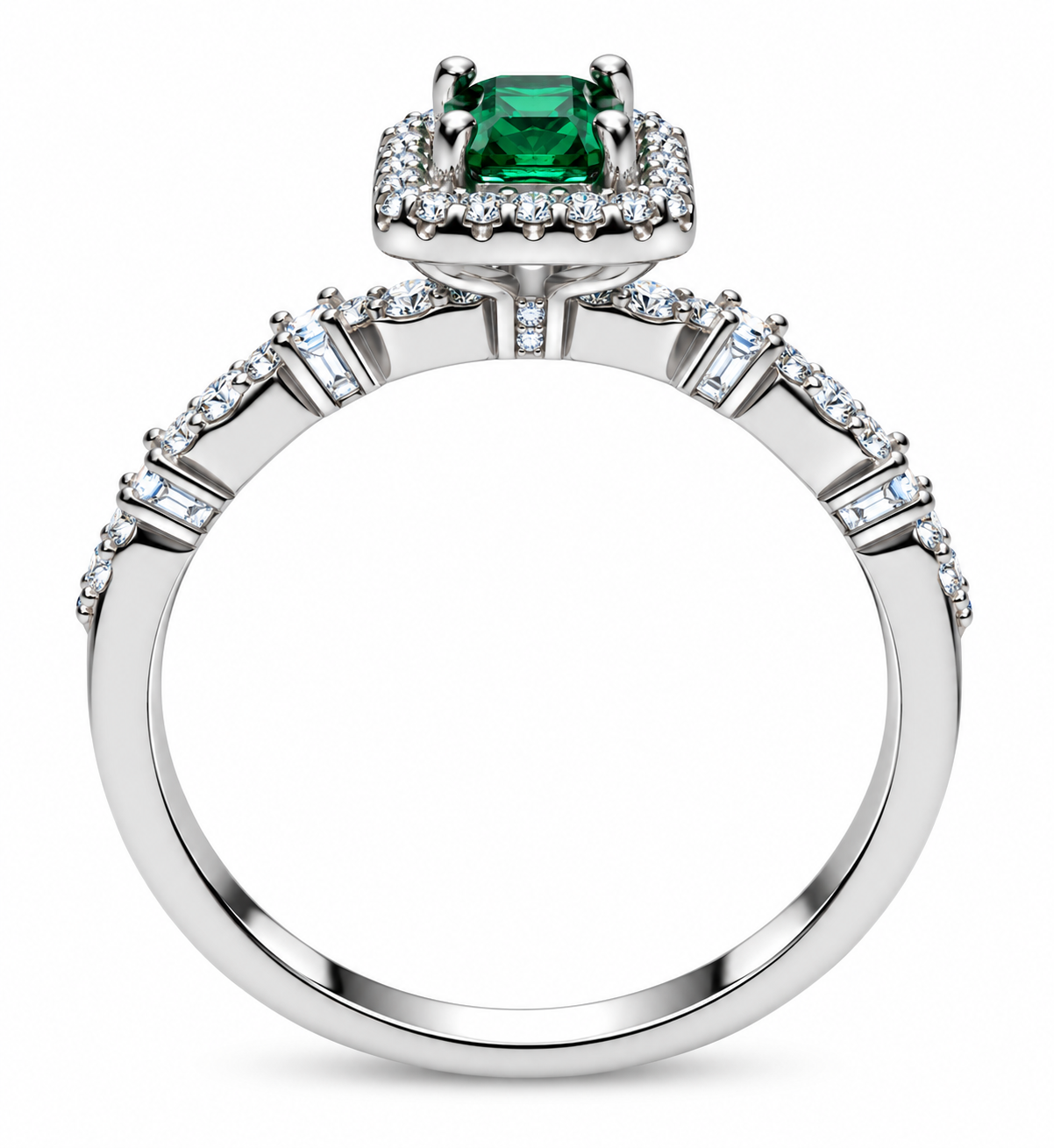 Radiant-Cut halo Engagement Ring