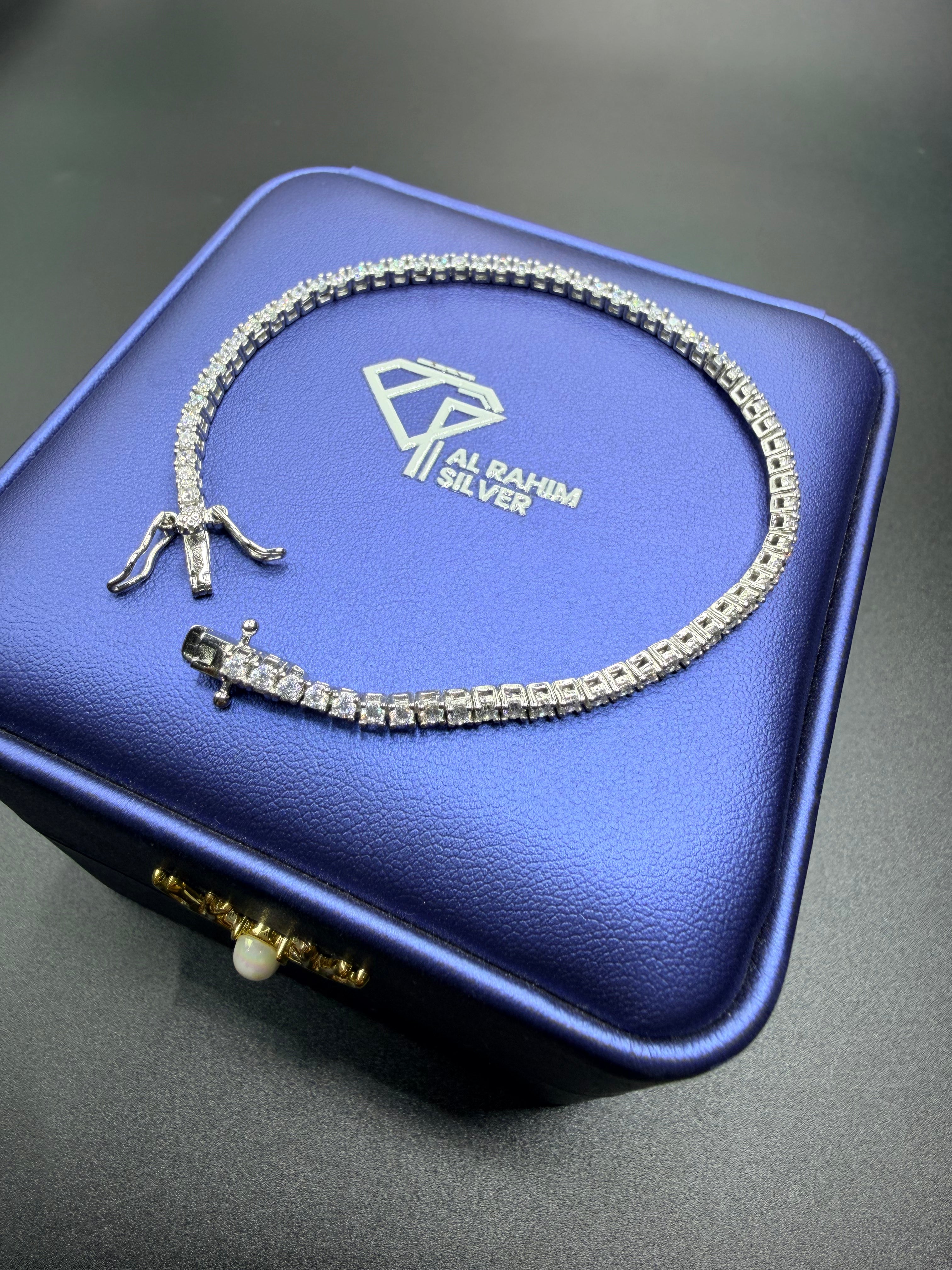 2mm Zircon 925 Silver Tennis Bracelet