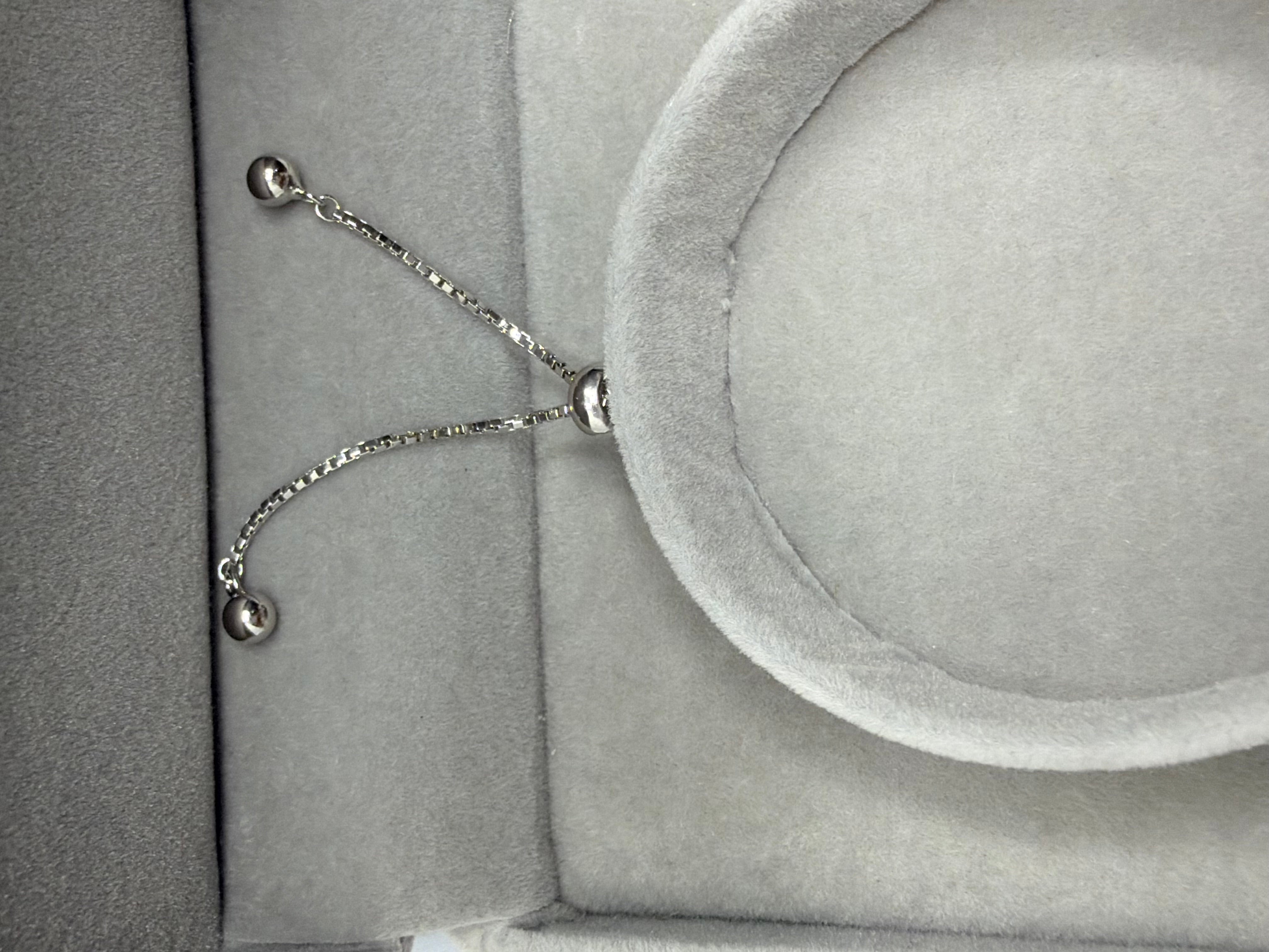 925 Silver Marquise Bolo Bracelet
