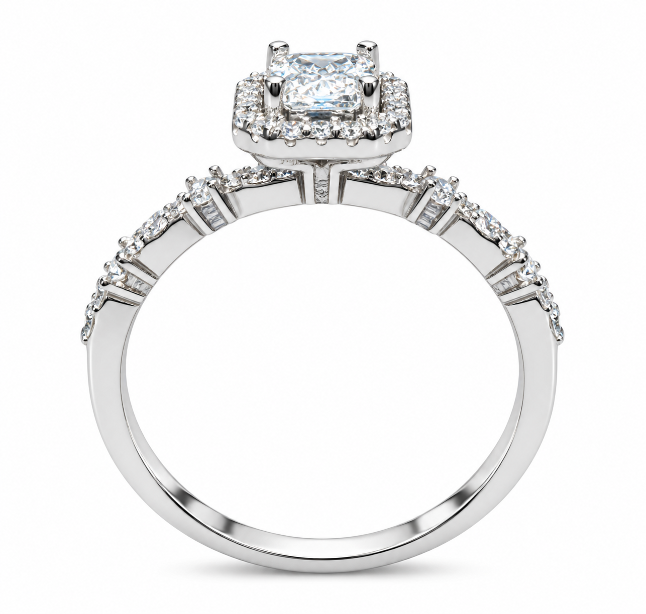 Radiant-Cut halo Engagement Ring