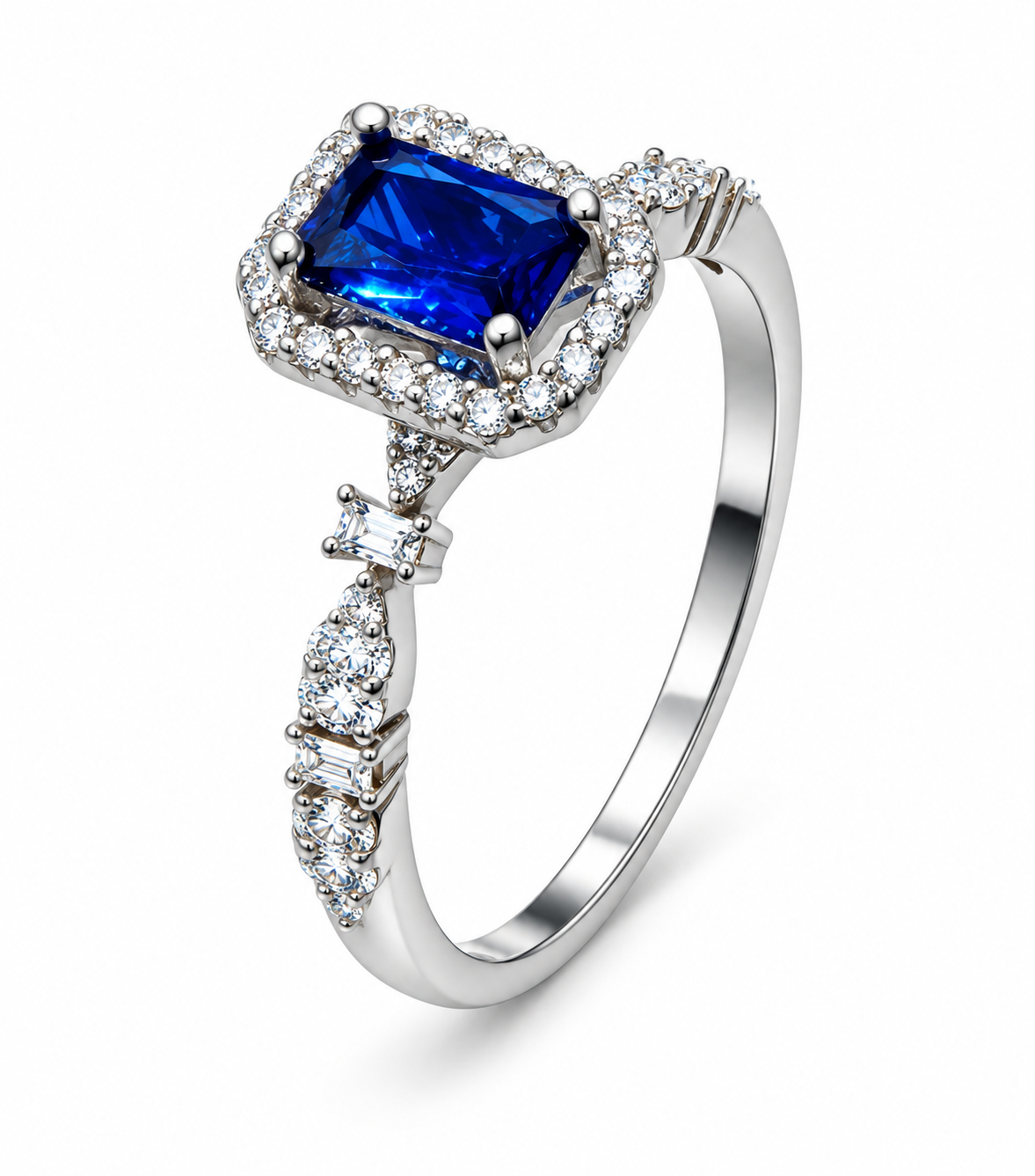 Radiant-Cut halo Engagement Ring