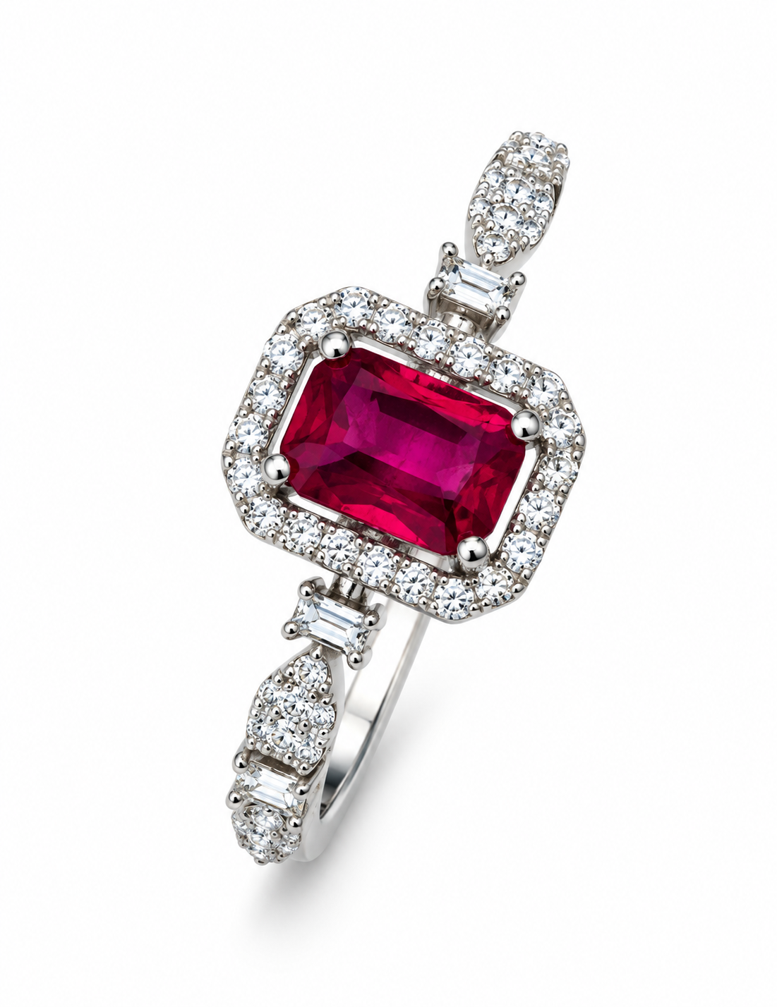 Radiant-Cut halo Engagement Ring