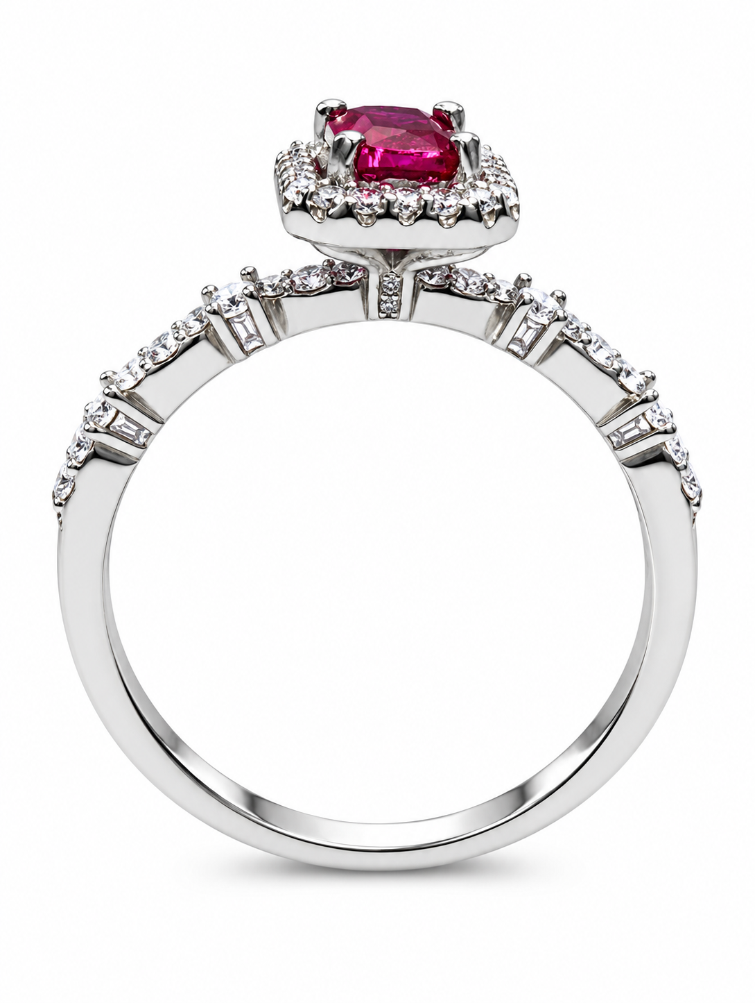 Radiant-Cut halo Engagement Ring