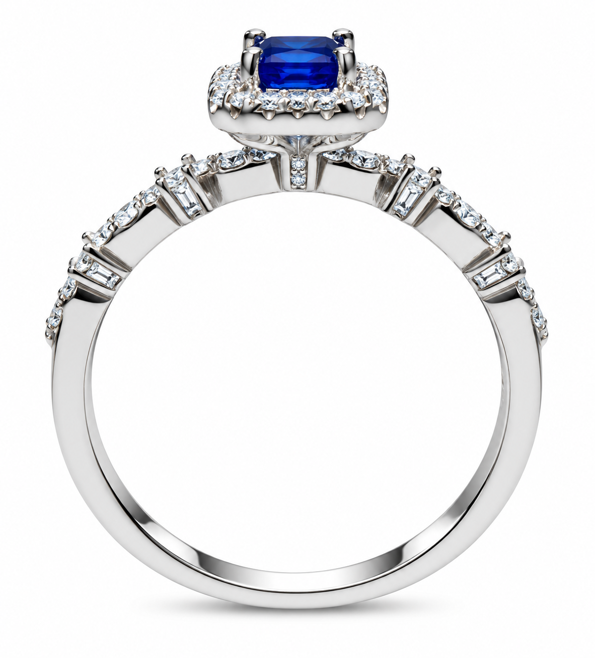 Radiant-Cut halo Engagement Ring