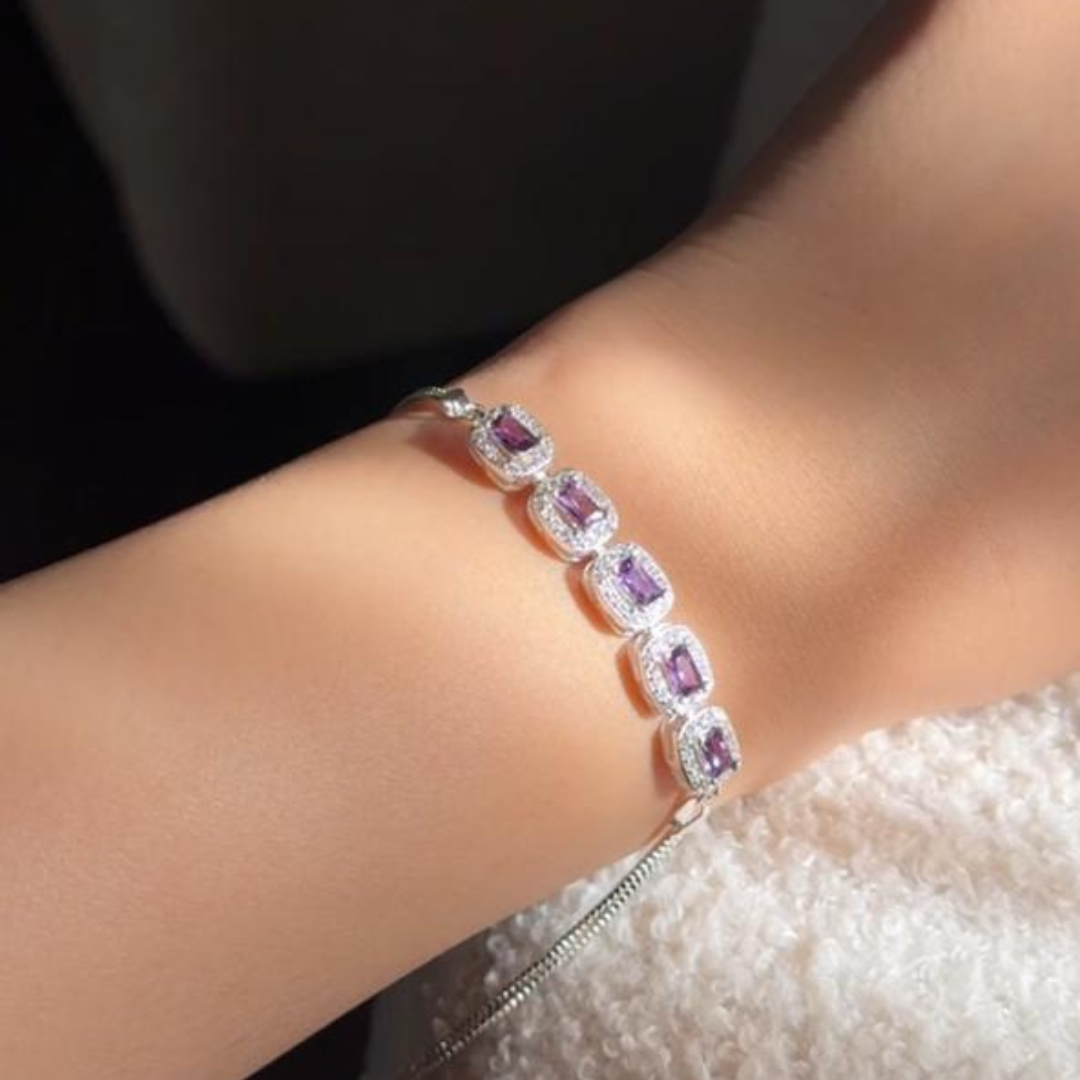 Rectangle Line Silver Bracelet