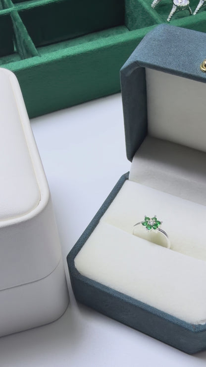 Six Petals Silver Ring