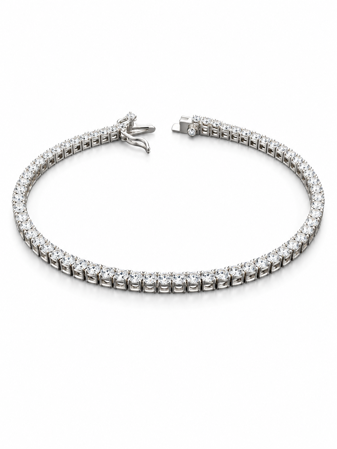 2mm Zircon 925 Silver Tennis Bracelet