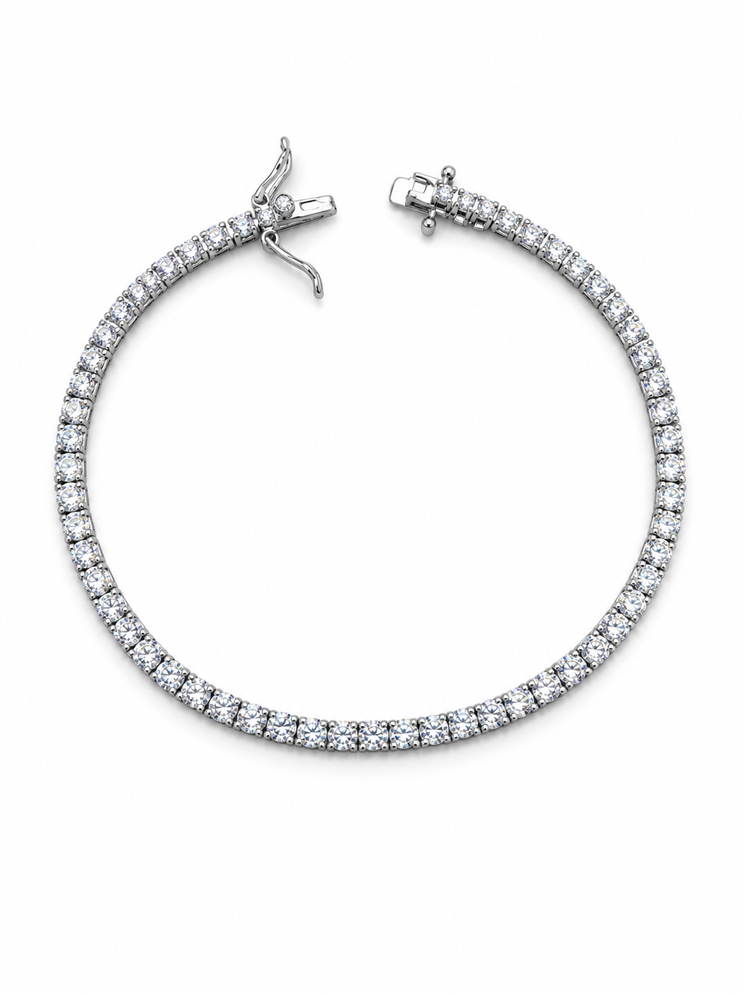2mm Zircon 925 Silver Tennis Bracelet